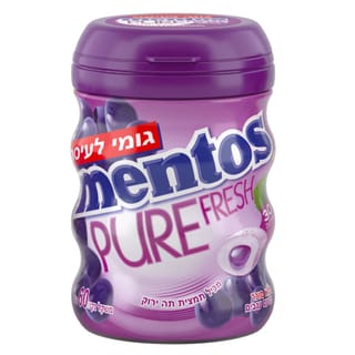 מנטוס מסטיק פיור פרש בטעם ענבים 60גר