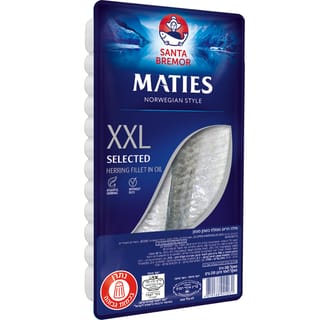 פילה דג הרינג מומלח XXL בשמן מצונן 300 גר