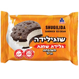 גלידת שמנת משובחת בטעם וניל סנדוויץ' SHUGILIDA
