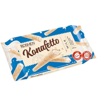 גליליות וופל במילוי קרם חלב רושן KONAFETTO
