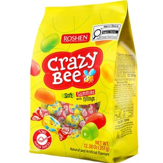 סוכריות ג'לי במילוי בטעם פירות רושן CRAZY BEE