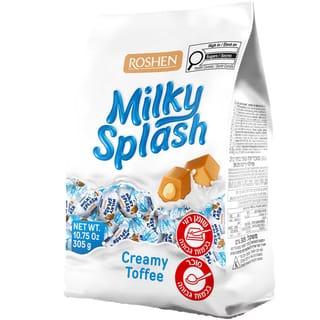 סוכריות טופי במילוי בטעם ריבת חלב רושן MILKY SPLAS