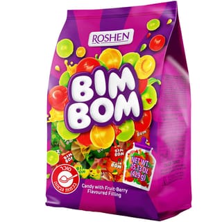 סוכריות במילוי בטעם פירות רושן BIM BOM