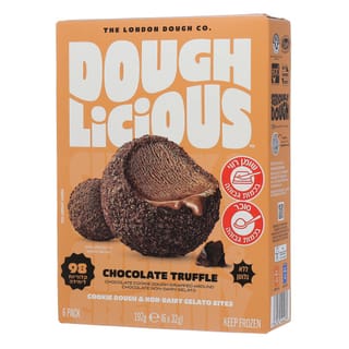 DOUGHLICIOUS קינוח בצק עוגיות עם גלידת טראפל שוקול
