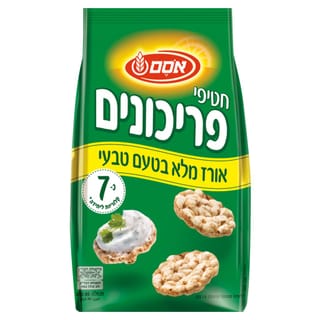 אסם חטיפי פריכונים טבעי 12*80גרם