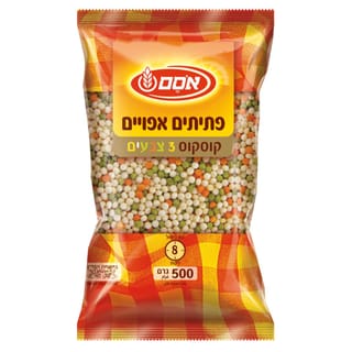 פתיתים קוסקוס 3 צבעים אסם 500 גרם