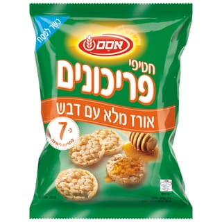 אסם חטיפי פריכונים אורז ודבש 14*80גרם