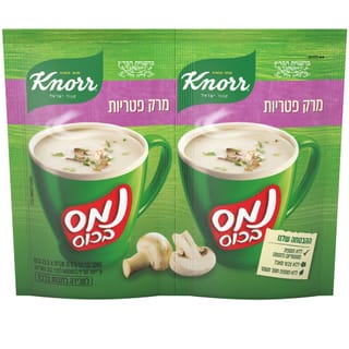 מרק נמס בכוס פטריות