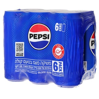 פפסי פחית צרה 330 שישייה