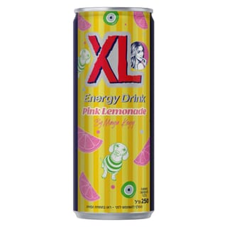 XL לימונדה ורודה פחית 250 מ"ל