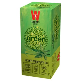 תה ירוק לימונית ולואיזה ויסוצקי 25 יחידות