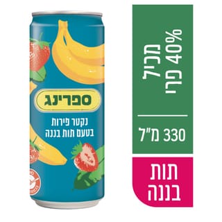 ספרינג נקטר תות בננה 330 מ"ל פחית