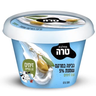 גבינת קרם שמנת זיתים 5% טרה 200 גרם