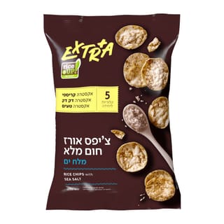 צ'יפס אורז חום מלח ים60ג
