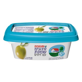גבינת שמנת 5% עם זיתים ירוקים