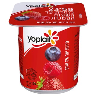 יוגורט פירות יער שמנת 3%