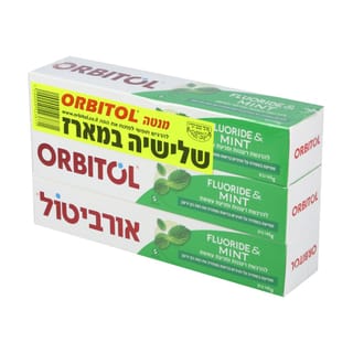 אורביטול משחות שיניים שלישיה מנטה