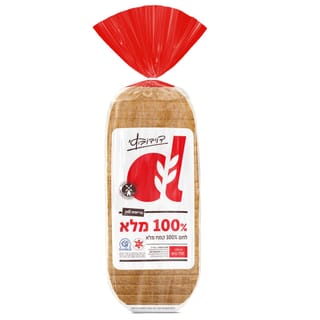לחם קמח מלא 100% 750 גרם