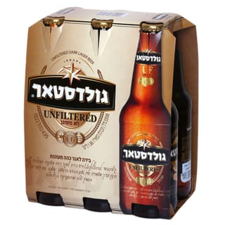 בירה גולדסטאר Unfiltered, מארז שישייה, בקבוק 330 מ