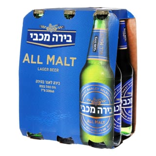 בירה מכבי, מארז שישייה, בקבוק 330 מ"ל