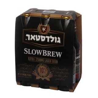 בירה גולדסטאר SlowBrew 10%, מארז שישייה, בקבוק 330