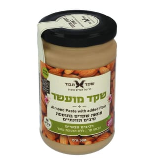 ממרח שקד לבן מעושר בסיבים 300 גר שקד תבו