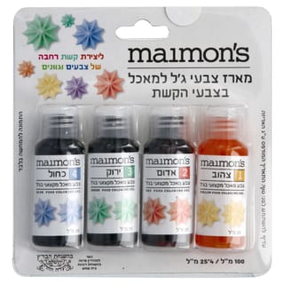 מארז צבעי ג'ל למאכל בצבעי הקשת