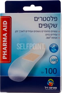 PHARMA AID פלסטרים שקופים 100 יח'