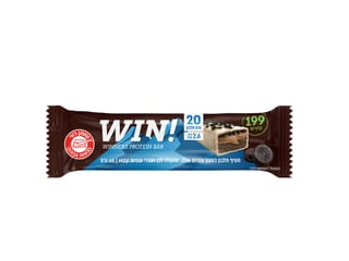 WIN - חטיף פרוטאין בתוספת שברי עוגיות בציפוי שוקולד לבן 60 גרם