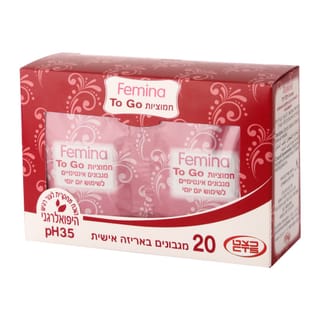 פמינה מגבונים אינטימיים 20 יח TO GO