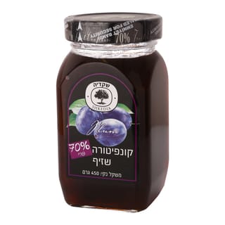 קונפיטורה שזיף 70% פרי שקדיה 450