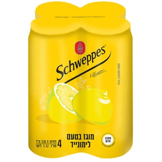 רביעיית פחיות שוופס מוגז פירות למונייד 330 מ"ל