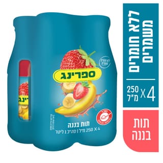 רביעיית ספרינג 250 מ"ל תות בננה