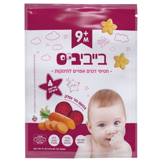 חטיפי דגנים אפויים בייביביס בטעם גזר וסלק 35 גרם