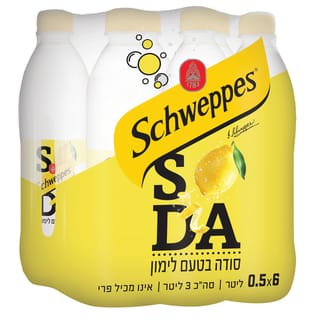 שישיית שוופס סודה לימון 500 מ"ל