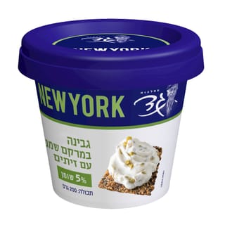 גבינה במרקם שמנת עם מחית זיתים 5% שומן