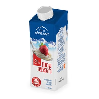שמנת להקצפה 24% 250 מ"ל רמת הגולן