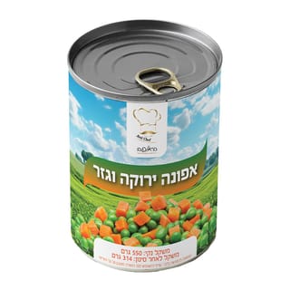 האופה שימורי אפונה וגזר 550 גרם