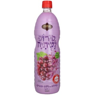 סירופ בטעם ענבים 1 ל