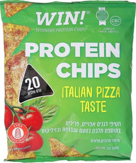צ'יפס חלבון  בטעם עגבניות ובזיליקום 60 גרם