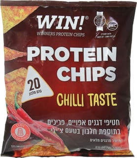 WIN חטיף ציפס חלבון בטעם צילי חריף 60 גר
