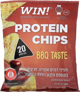 WIN חטיף ציפס חלבון בטעם ברביקיו 60 גרם