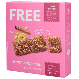 חטיף FREE תמר וקינמון5יח