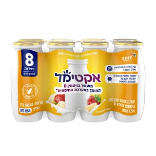 אקטימל תות בננה 8 יח'