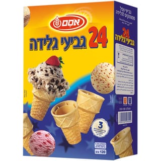 אסם 24 גביעי גלידה אמריקאים 12*120גרם