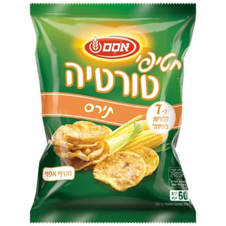 חטיף טורטיה תירס אסם - 60 גרם