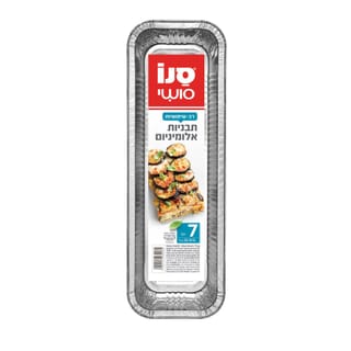 תבניות אלומיניום אינגליש , 6.5*26.5 ס"מ, 7 יחידות