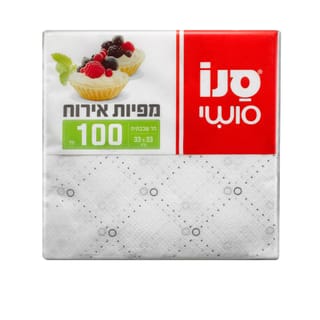 סנו סושי מפיות מודפסות 100 יח'