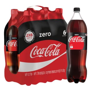 שישייה קוקה קולה זירו 2 ל'