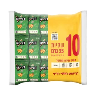 מארז דוריטוס חמוץ חריף 10*25 גרם